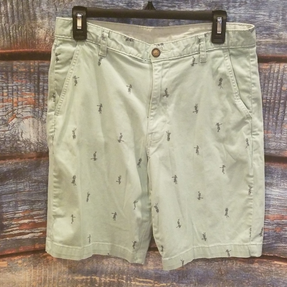 BARELY WORN George Brand "Hula Girl" Green Shorts!
